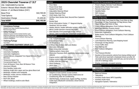 Photos of 2025 Chevrolet Traverse LT for sale in Plattsmouth, NE at Gregg Young of Plattsmouth