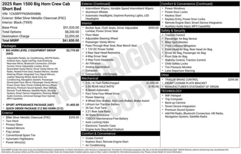 Photos of 2025 Ram 1500 Big Horn/Lone Star for sale in Atlantic, IA at Gregg Young of Atlantic