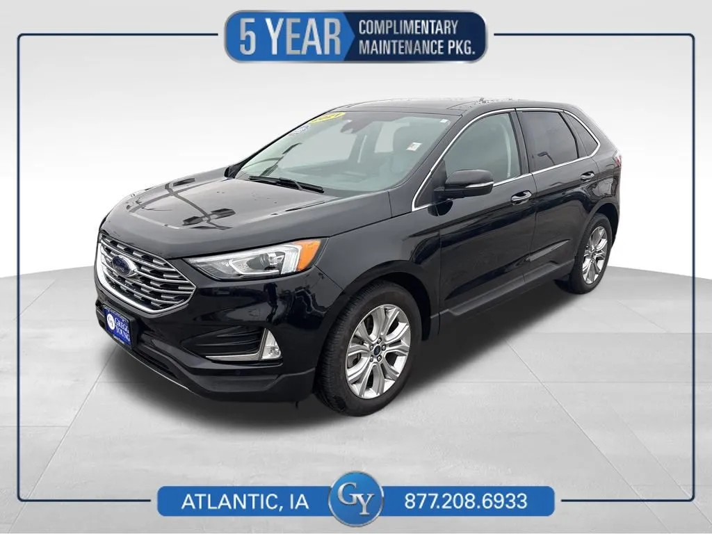 Black 2021 Ford Edge Titanium for sale in Atlantic, IA