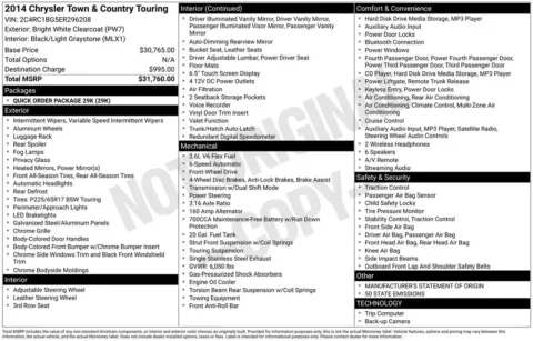 Photos of 2014 Chrysler Town & Country Touring for sale in Atlantic, IA at Gregg Young of Atlantic