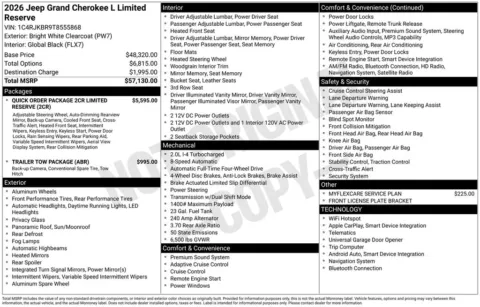 Photos of 2026 Jeep Grand Cherokee L Limited for sale in Atlantic, IA at Gregg Young Chrysler Dodge Jeep Ram of Atlantic