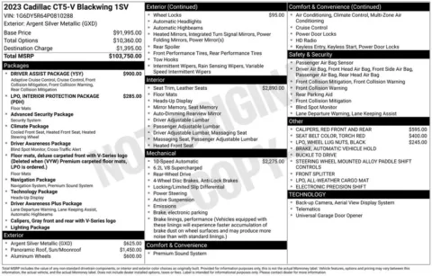 Photos of 2023 Cadillac CT5 V-Series for sale in Atlantic, IA at Gregg Young Chrysler Dodge Jeep Ram of Atlantic