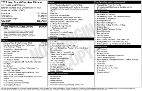 Photos of 2023 Jeep Grand Cherokee Altitude X for sale in Atlantic, IA at Gregg Young Chrysler Dodge Jeep Ram of Atlantic