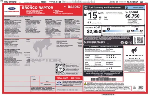 Photos of 2023 Ford Bronco Raptor for sale in Newton, IA at Gregg Young of Newton