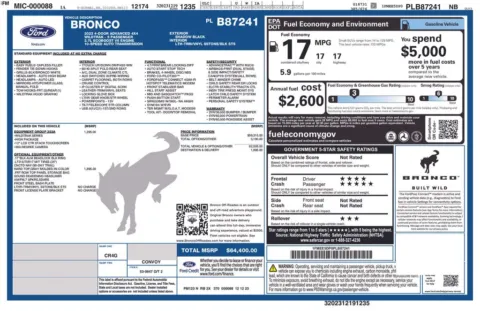 Photos of 2023 Ford Bronco Wildtrak for sale in Newton, IA at Gregg Young of Newton