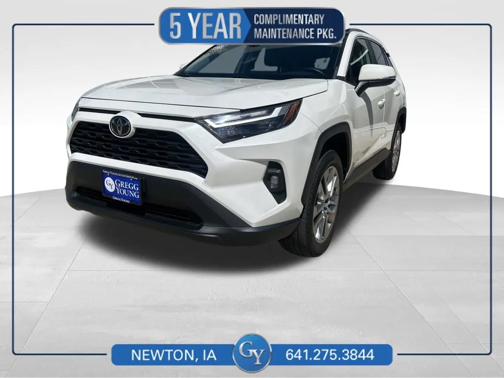 White 2022 Toyota RAV4 XLE Premium for sale in Newton, IA