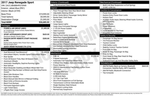 Photos of 2017 Jeep Renegade Sport for sale in Newton, IA at Gregg Young of Newton