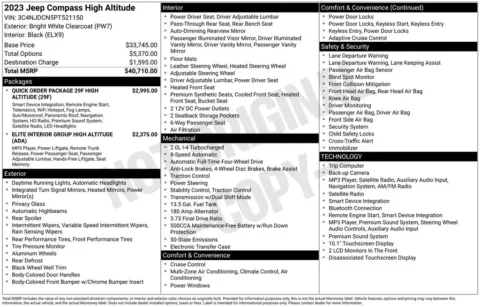 Photos of 2023 Jeep Compass Limited for sale in Newton, IA at Gregg Young of Newton
