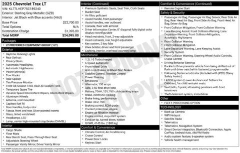 Photos of 2025 Chevrolet Trax LT for sale in Newton, IA at Gregg Young of Newton