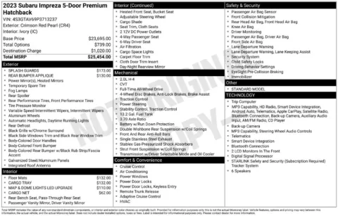 Photos of 2023 Subaru Impreza Premium for sale in Newton, IA at Gregg Young of Newton