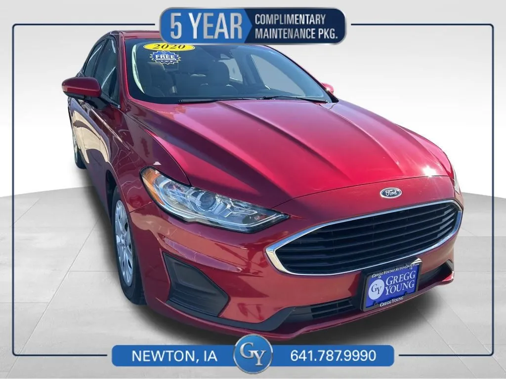 Red 2020 Ford Fusion S for sale in Newton, IA