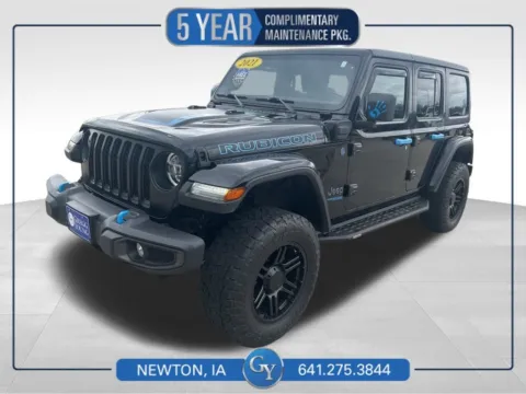 Black 2021 Jeep Wrangler Unlimited Rubicon 4xe for sale in Newton, IA