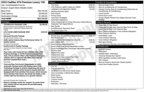 Photos of 2023 Cadillac XT6 Premium Luxury for sale in Newton, IA at Gregg Young Chevrolet Newton