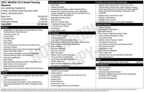 Photos of 2021 Mazda CX-5 Grand Touring Reserve for sale in Newton, IA at Gregg Young Chevrolet Newton