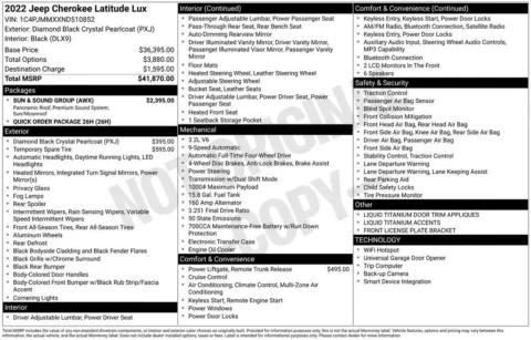 Photos of 2022 Jeep Cherokee Latitude Lux for sale in Newton, IA at Gregg Young Chevrolet Newton