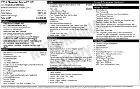 Photos of 2016 Chevrolet Tahoe LT for sale in Newton, IA at Gregg Young Chevrolet Newton