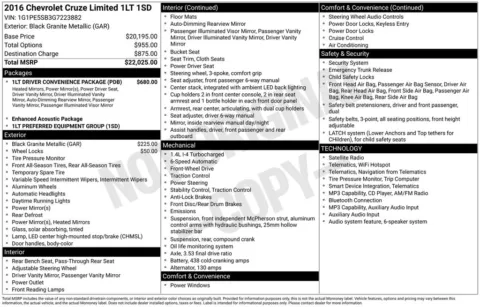 Photos of 2016 Chevrolet Cruze Limited 1LT for sale in Newton, IA at Gregg Young Chevrolet Newton