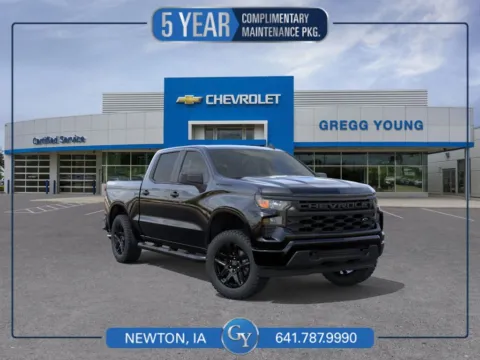 Black 2025 Chevrolet Silverado 1500 Custom for sale in Newton, IA