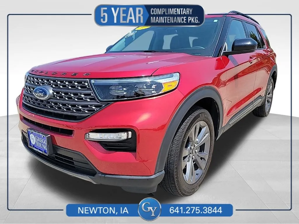 Red 2023 Ford Explorer XLT for sale in Newton, IA