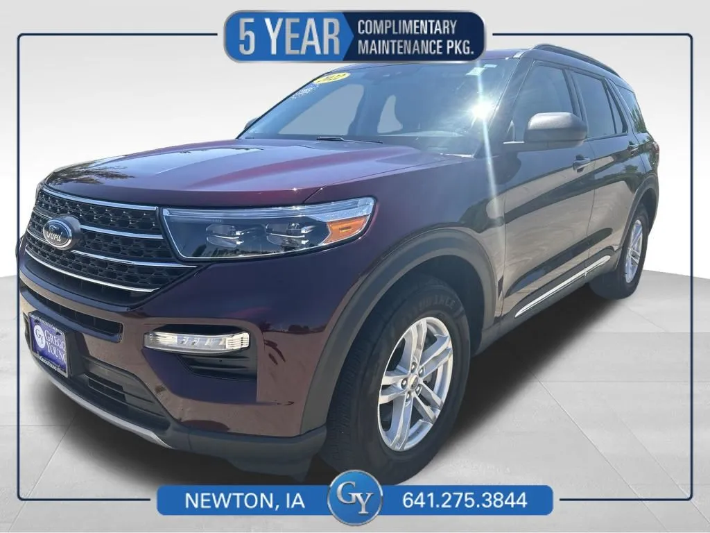 Red 2022 Ford Explorer XLT for sale in Newton, IA
