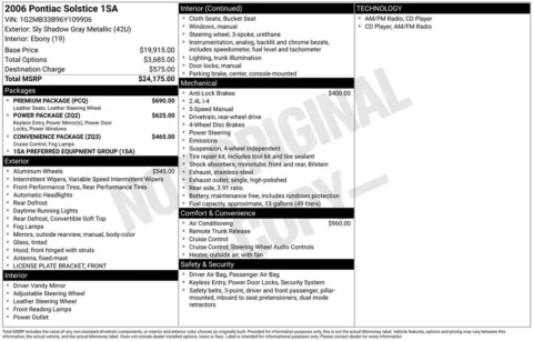 Photos of 2006 Pontiac Solstice for sale in Newton, IA at Gregg Young Chevrolet Newton