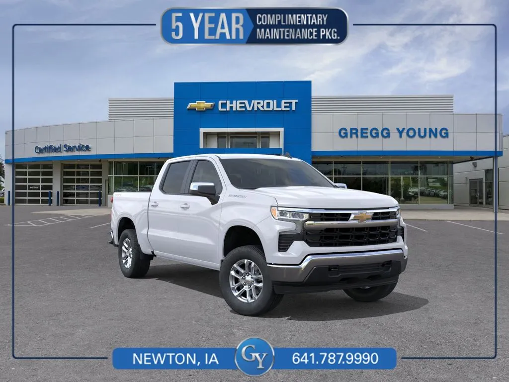 White 2026 Chevrolet Silverado 1500 LT for sale in Newton, IA