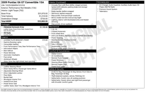Photos of 2009 Pontiac G6 GT for sale in Newton, IA at Gregg Young Chevrolet Newton
