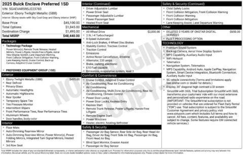 Photos of 2025 Buick Enclave Preferred for sale in Newton, IA at Gregg Young Chevrolet Newton