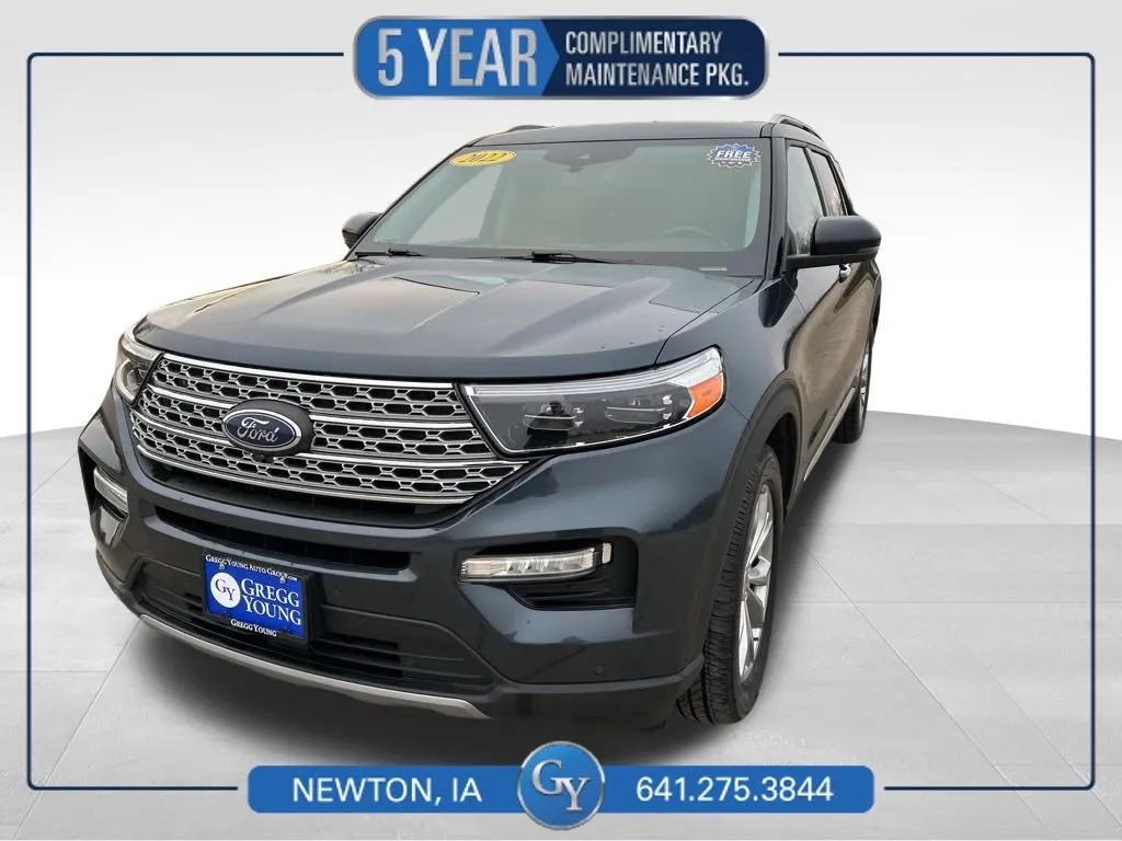 Blue 2022 Ford Explorer Limited for sale in Newton, IA
