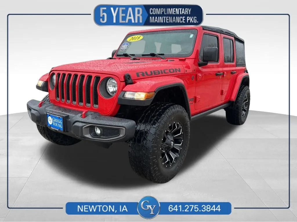 Red 2018 Jeep Wrangler Unlimited Rubicon for sale in Newton, IA