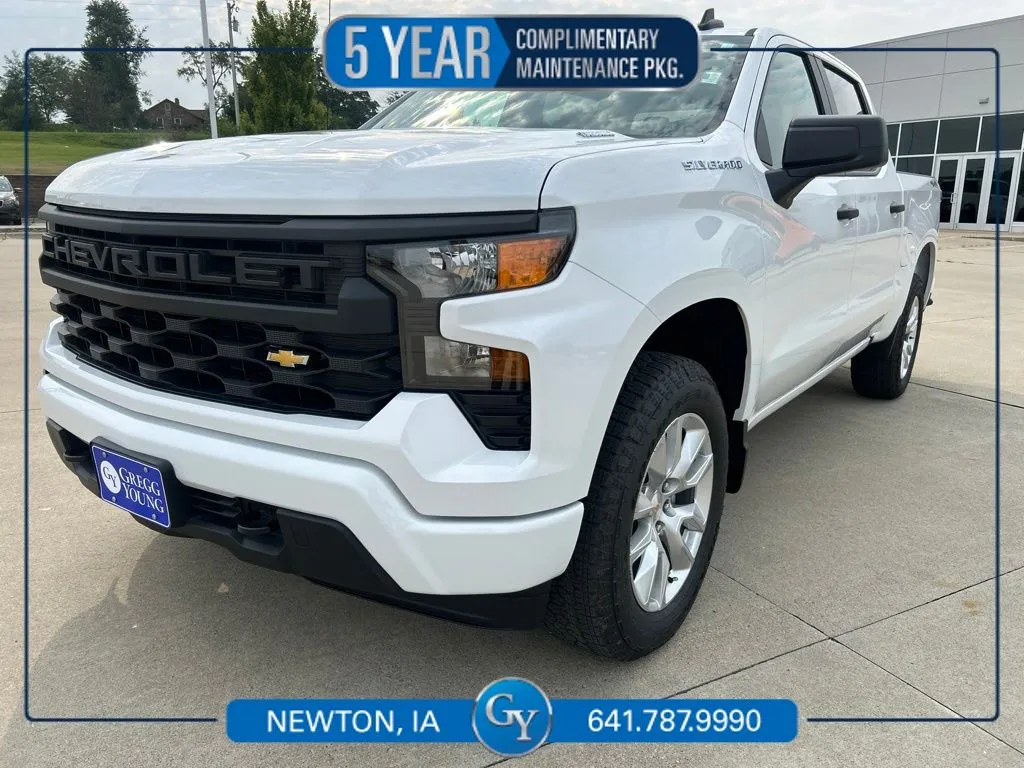 White 2026 Chevrolet Silverado 1500 Custom for sale in Newton, IA