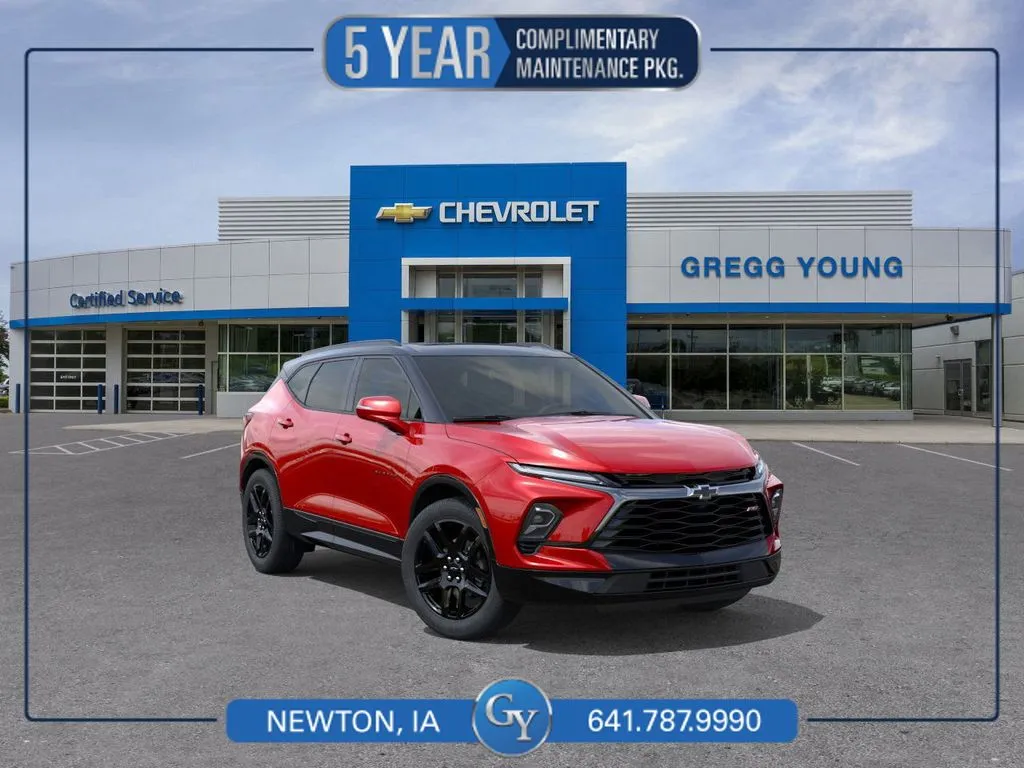 Red 2025 Chevrolet Blazer RS for sale in Newton, IA