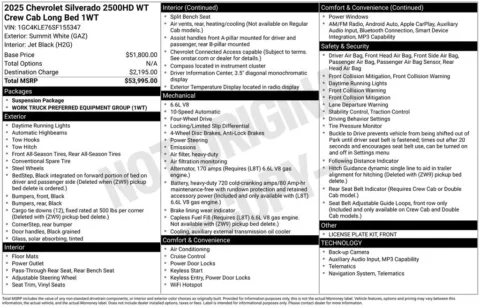 Photos of 2025 Chevrolet Silverado 2500HD Work Truck for sale in Newton, IA at Gregg Young Chevrolet Newton