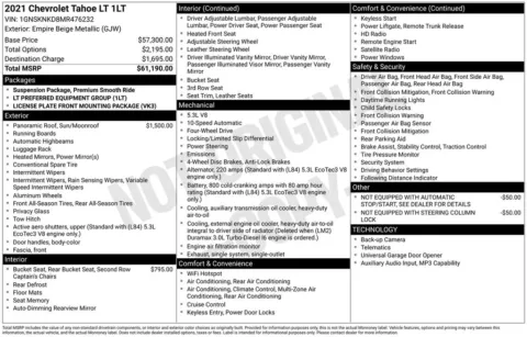 Photos of 2021 Chevrolet Tahoe LT for sale in Newton, IA at Gregg Young Chevrolet Newton