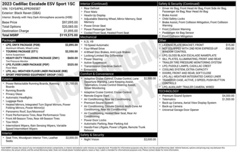 Photos of 2023 Cadillac Escalade ESV Sport for sale in Newton, IA at Gregg Young Chevrolet Newton