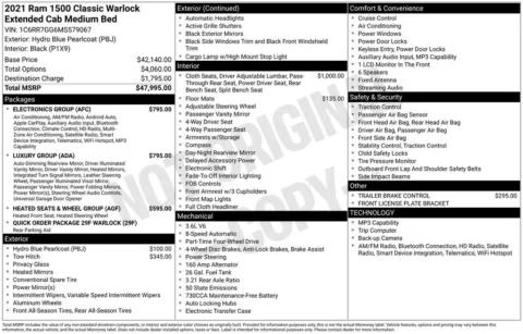 Photos of 2021 Ram 1500 Classic Warlock for sale in Newton, IA at Gregg Young Chevrolet Newton