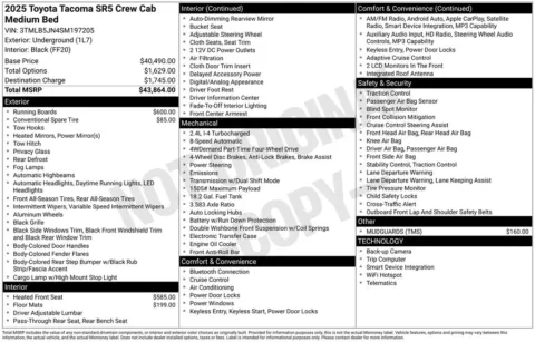 Photos of 2025 Toyota Tacoma SR5 for sale in Newton, IA at Gregg Young Chevrolet Newton
