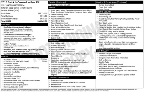 Photos of 2015 Buick LaCrosse Leather Group for sale in Newton, IA at Gregg Young Chevrolet Newton