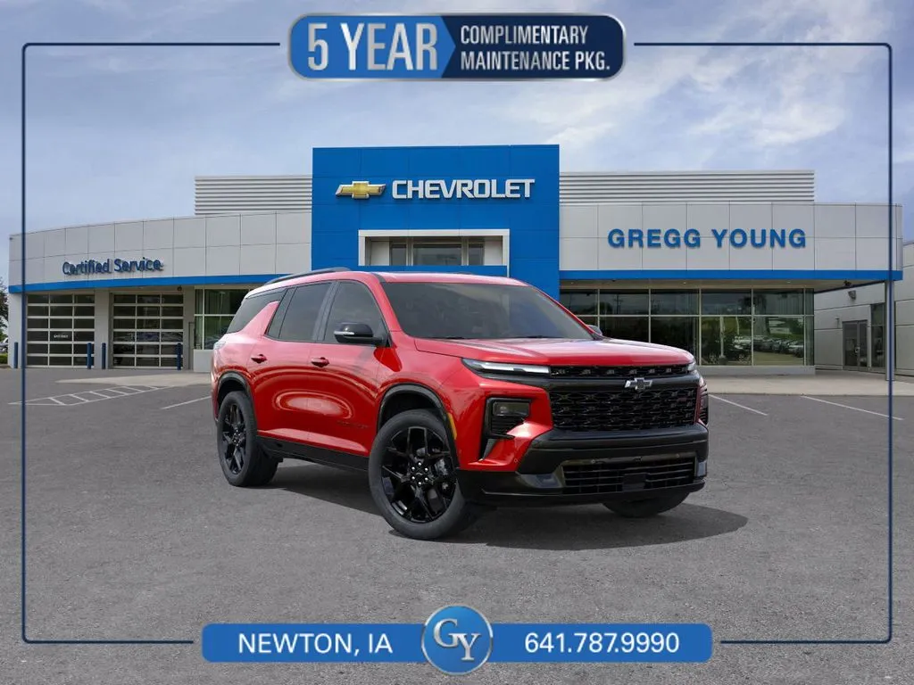 Red 2026 Chevrolet Traverse RS for sale in Newton, IA