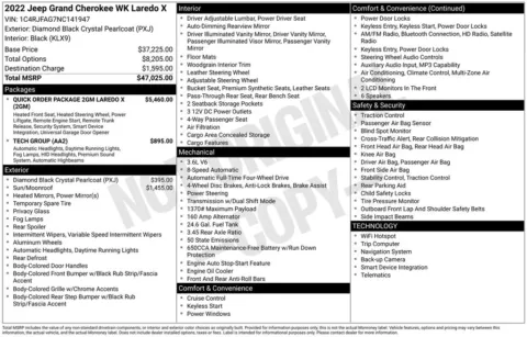 Photos of 2022 Jeep Grand Cherokee WK Laredo X for sale in Newton, IA at Gregg Young Chevrolet Newton