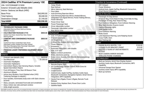 Photos of 2024 Cadillac XT4 Premium Luxury for sale in Newton, IA at Gregg Young Chevrolet Newton