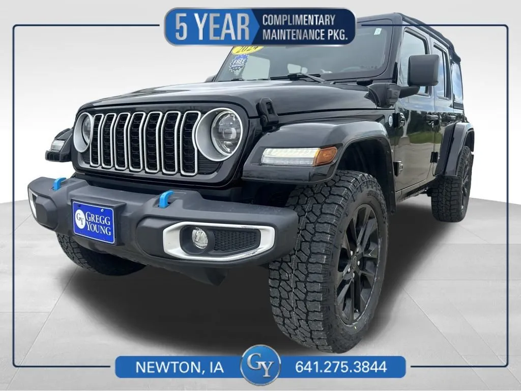 Black 2024 Jeep Wrangler Sahara 4xe for sale in Newton, IA