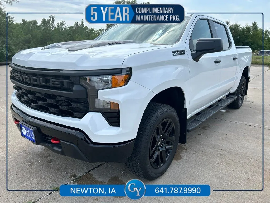 White 2026 Chevrolet Silverado 1500 Custom Trail Boss for sale in Newton, IA