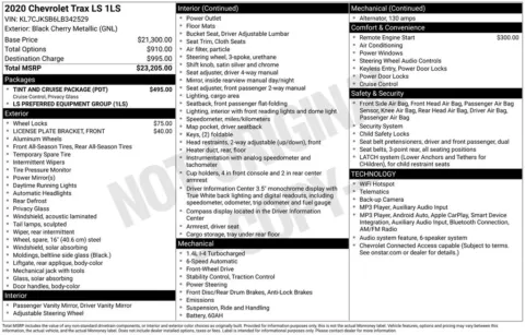 Photos of 2020 Chevrolet Trax LS for sale in Newton, IA at Gregg Young Chevrolet Newton