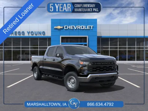Black 2025 Chevrolet Silverado 1500 WT for sale in Marshalltown, IA