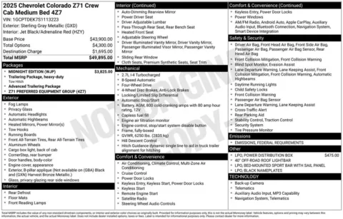 Photos of 2025 Chevrolet Colorado Z71 for sale in Marshalltown, IA at Gregg Young Chevrolet Marshalltown