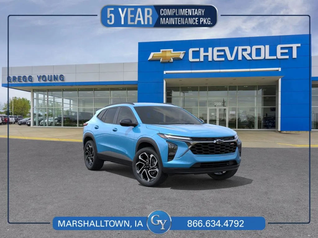 Blue 2025 Chevrolet Trax 2RS for sale in Marshalltown, IA