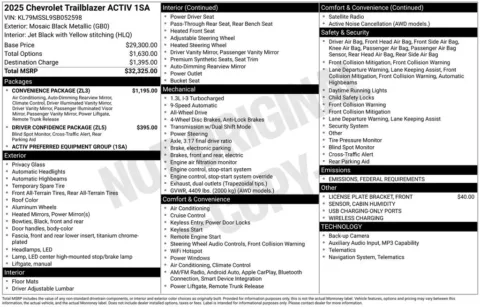 Photos of 2025 Chevrolet TrailBlazer ACTIV for sale in Marshalltown, IA at Gregg Young Chevrolet Marshalltown