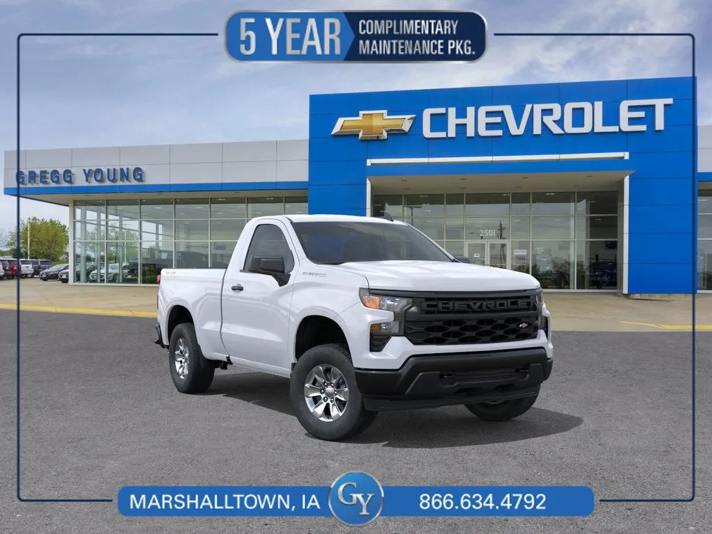 White 2026 Chevrolet Silverado 1500 WT for sale in Marshalltown, IA