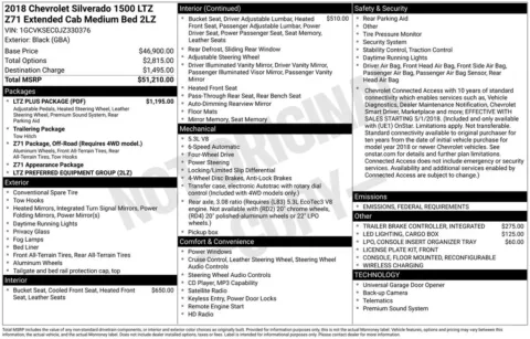 Photos of 2018 Chevrolet Silverado 1500 LTZ for sale in Marshalltown, IA at Gregg Young Chevrolet Marshalltown